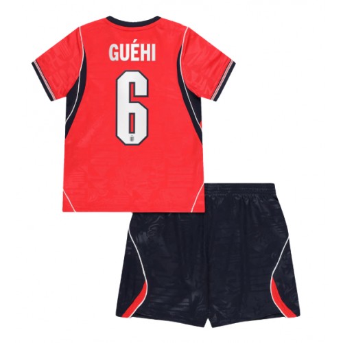 Dječji Nogometni Dres Engleska Marc Guehi #6 Gostujuci SP 2026 Kratak Rukav (+ Kratke hlače)